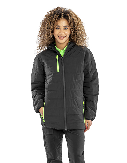 RT240 Recycled Black Compass Padded Winter Jacket