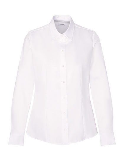 SN080661 Women´s Blouse Slim Fit Fine Twill Longsleeve 34 / White