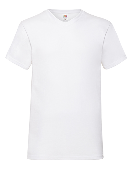 F270 Valueweight V-Neck T S / White