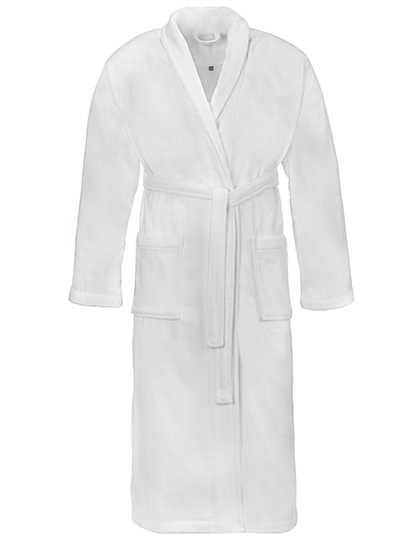 XF011 Velours Bademantel Feeling / Schalkragen S / White