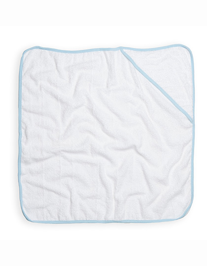 TC36 Babies Hooded Towel 75 x 75 cm / White/Blue