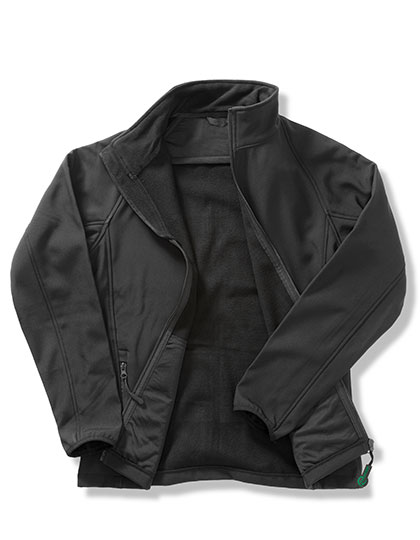 RT231 Men's Printable Softshell Jacket with Recycled Fleece Inner S / Black/Black