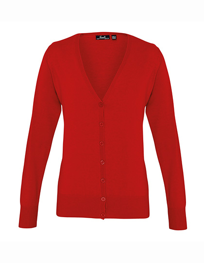 PW697 Women´s Button Through Knitted Cardigan 5XL (24) / Red