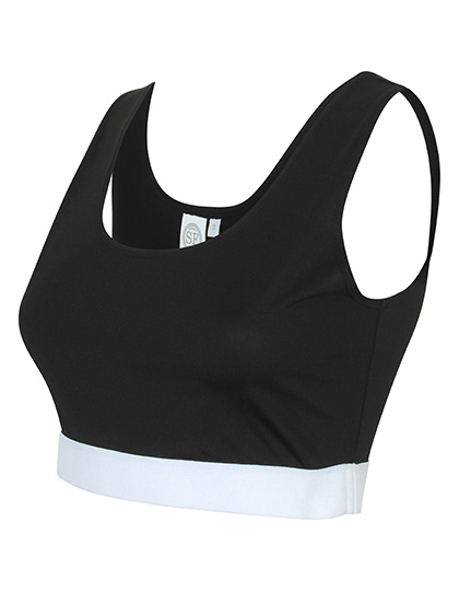 SF236 Women´s Fashion Crop Top XS / Black/White