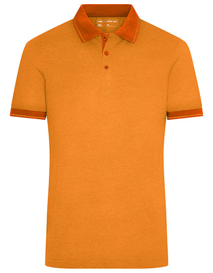 JN706 Men´s Heather Polo S / Orange Melange/Dark Orange