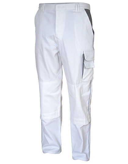 CR480 Contrast Work Pants 110 / White/Grey