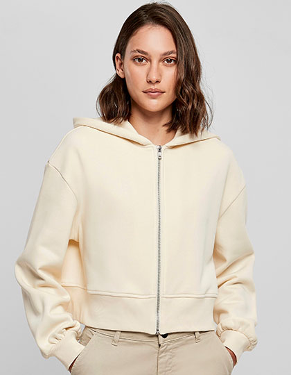 BY237 Ladies Short Oversized Zip Jacket