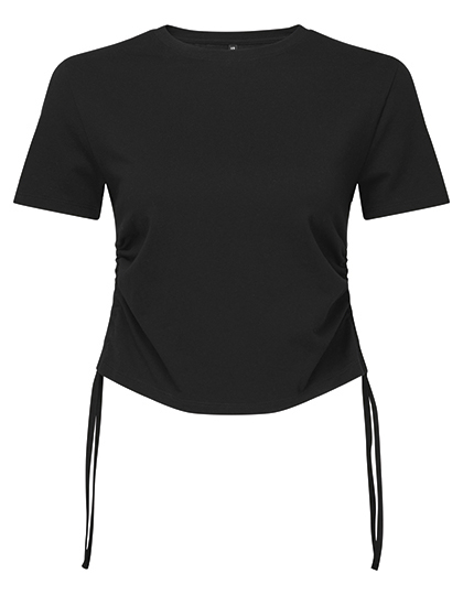 TR069 Women´s Ruched Crop Top XXS / Black