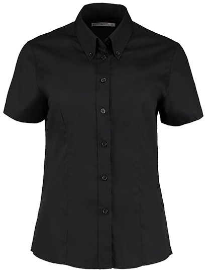 K701 Women´s Tailored Fit Corporate Oxford Shirt Short Sleeve 34 (XS/8) / Black