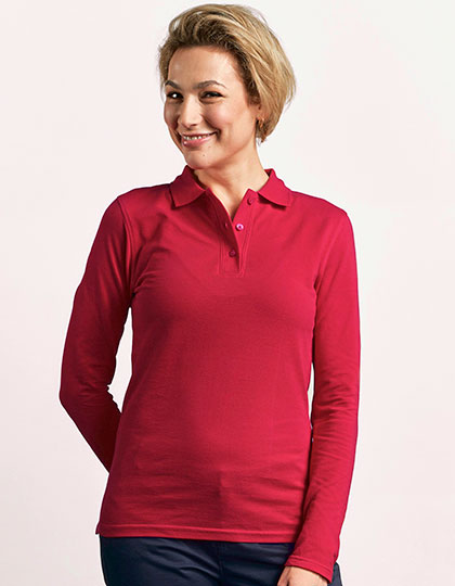 E4605 Women´s Heavy Polo Long Sleeve