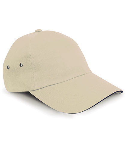 RH72 Printers Plush Cotton 5 Panel Cap One Size / Putty/Navy