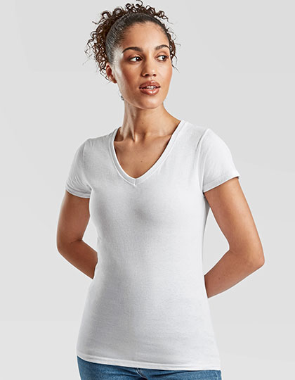 F271N Ladies´ Valueweight V Neck T