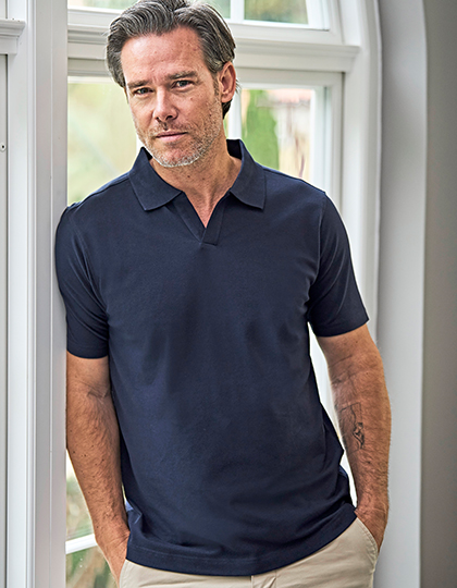 TJ1404 Luxury Stretch V-Neck Polo