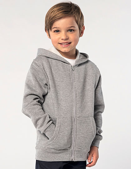 L02092 Kids´ Zip Hoodie Stone