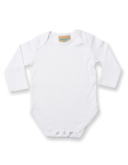 LW052 Long Sleeved Baby Bodysuit 6/12 months / White