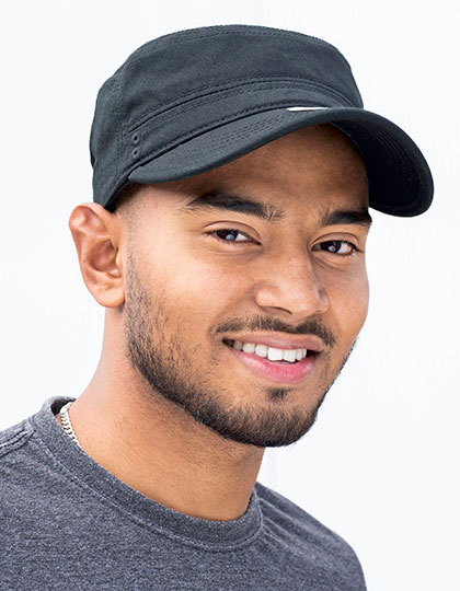 BW7019 Organic Cotton Army Cap Washed