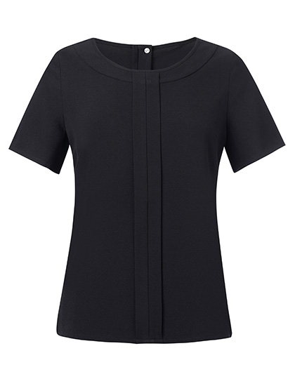 BR803 Women´s Verona Short Sleeve Blouse 6 (34) / Black