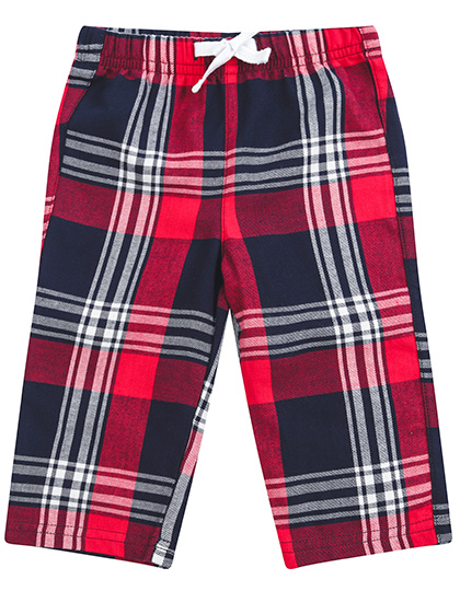 LW083 Baby Tartan Trousers 0/6 months / Red-Navy Check