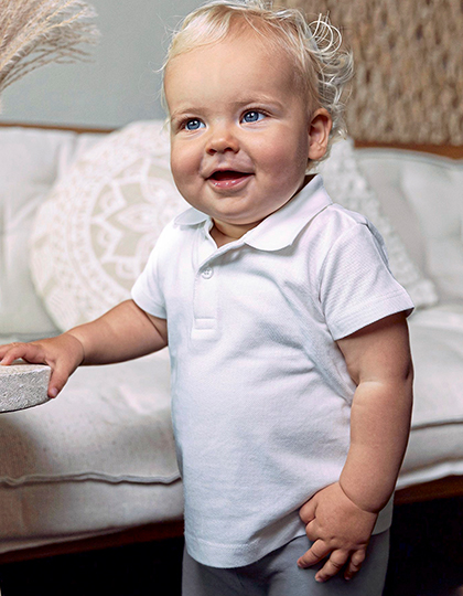 X13003 Organic Baby Polo Short Sleeve Teddy 01