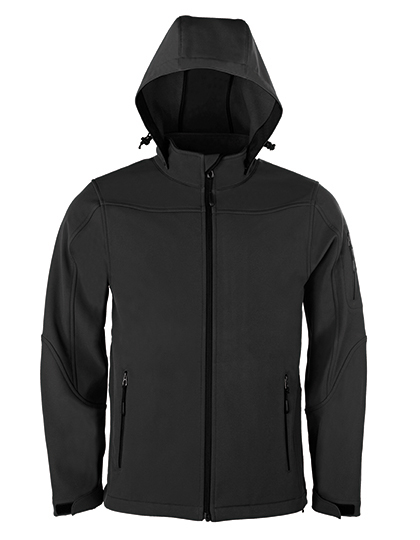 HRM1101 Men´s Hooded Soft-Shell Jacket S / Dark Grey