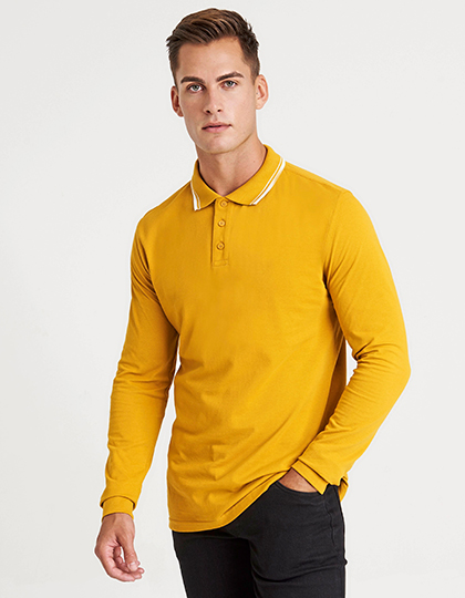 JP103 Long Sleeve Tipped 100 Polo