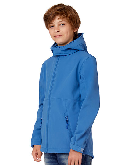 BCJK969 Kids´ Hooded Softshell Jacket