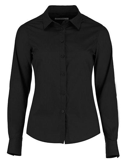 K242 Women´s Tailored Fit Poplin Shirt Long Sleeve 32 (6) / Black