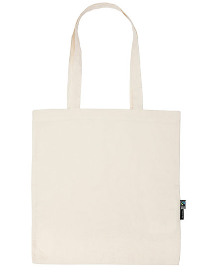 NET90014 Tiger Cotton Shopping Bag With Long Handles 38 x 42 cm / Nature