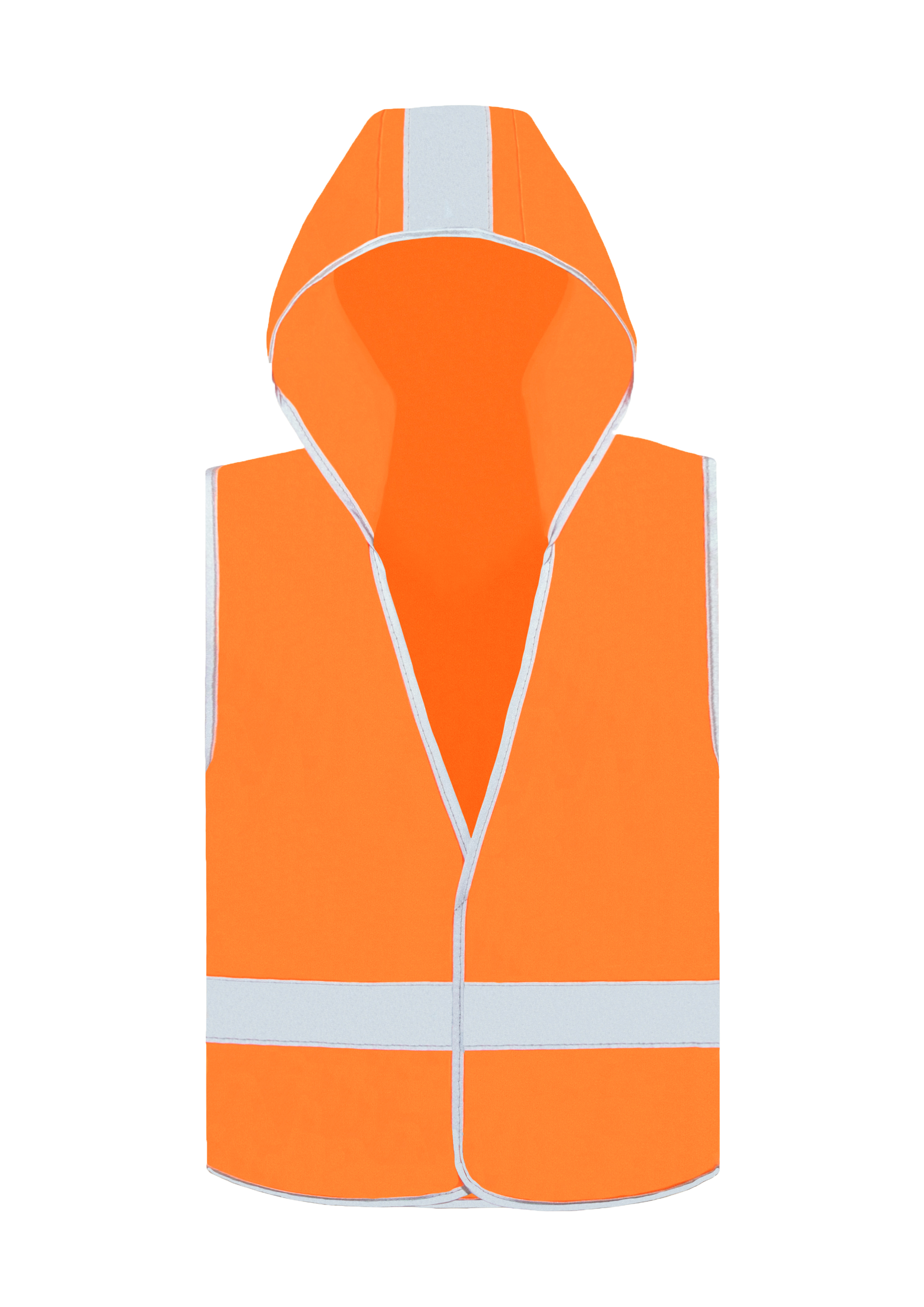 KX504 Kids´ Hooded Hi-Vis Safety Vest Odense S (7-12 years) / Signal Orange