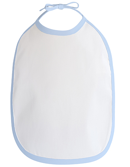 X952 Baby Bib One Size / White/Babyblue