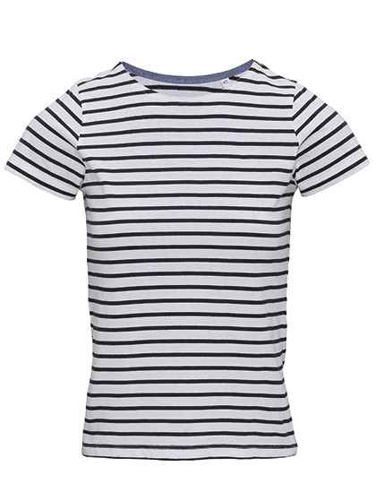 AQ073 Women´s Marinière Coastal Short Sleeve Tee L / White-Navy