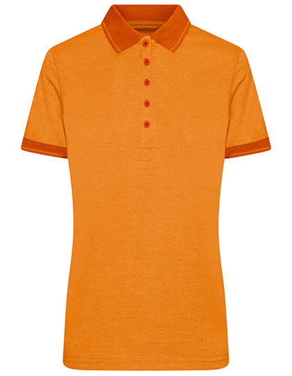JN705 Ladies´ Heather Polo S / Orange Melange/Dark Orange