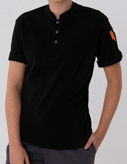 LF130 Pique Chef Shirt XS / Black