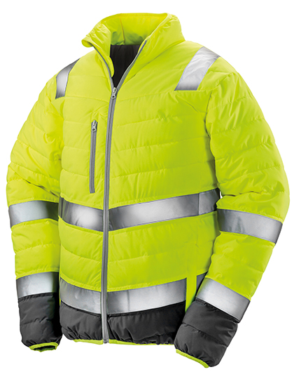 RT325 Men´s Soft Padded Safety Jacket S / Fluorescent Yellow/Grey