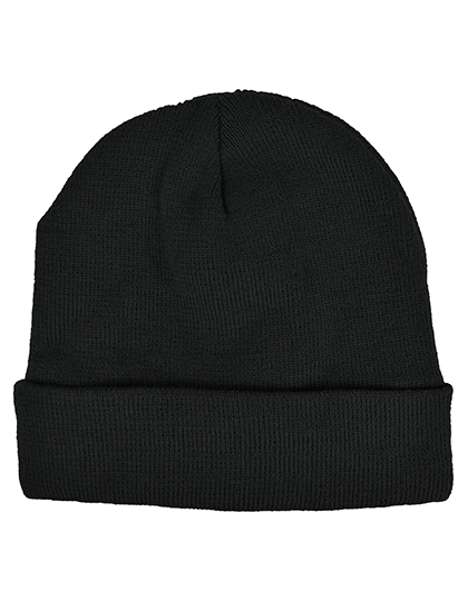 C1454 Knitted Hat with Fleece One Size / Black