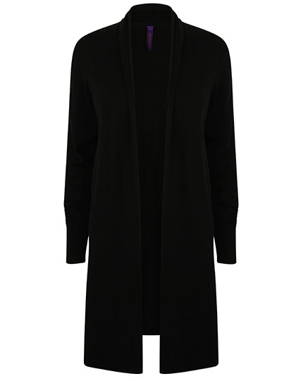 W719 Ladies´ Longline Open Cardigan XS / Black