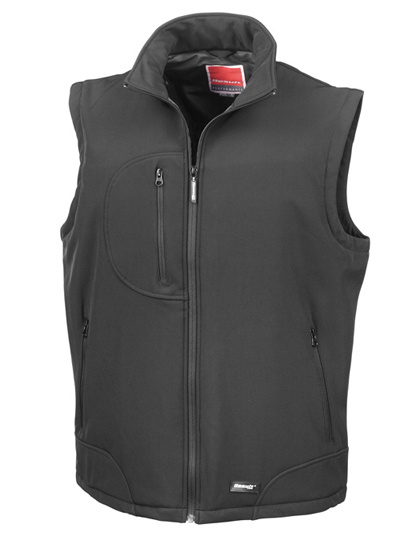 RT123 Soft Shell Bodywarmer S / Black/Black