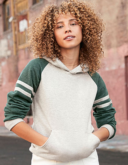 JZ97CR0 Nublend® Varsity Colour-Block Hooded Sweatshirt