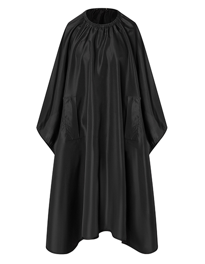 KY129 Wasserabweisender Schneideumhang mit Handdurchgriffen 130 x 150 cm / Black (ca. Pantone 419C)