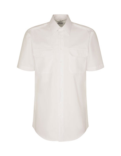 SN146761 Men´s Pilot Shirt Regular Shortsleeve 38 / White