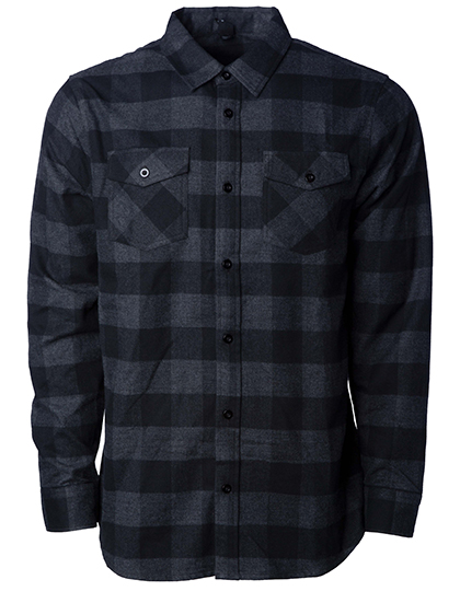NP500 Unisex Flannel Shirt XS / Charcoal Heather/Black