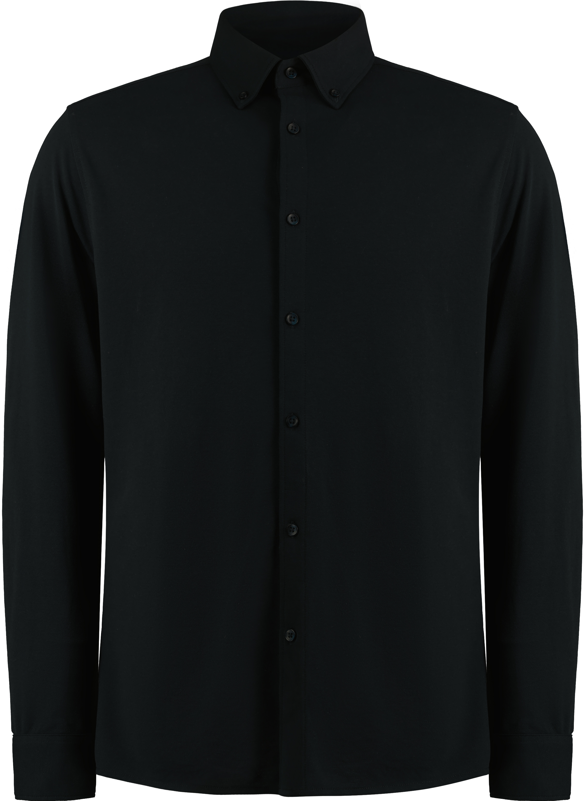 K143 Tailored Fit Superwash® 60º Pique Shirt Long Sleeve M (40) / Black