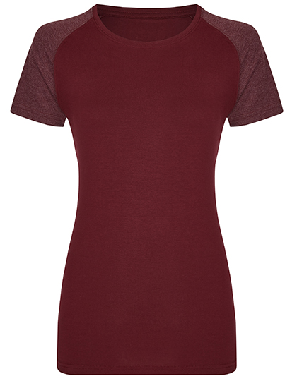 MY120 my mate - Ladies´ Tee XXL / Burgundy/Heather Burgundy