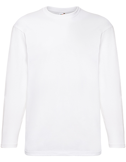 F240 Valueweight Long Sleeve T S / White
