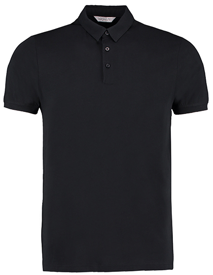 K124 Men´s Fashion Fit Polo Shirt Short Sleeve L / Black