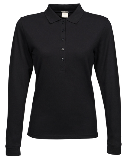 TJ146 Women´s Luxury Stretch Long Sleeve Polo S / Black