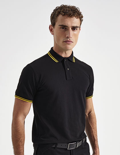 AQ011 Men´s Classic Fit Tipped Polo