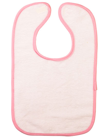 AR894 Babiezz® ALL-Over Sublimation Baby Bib 43 x 27 cm / White/Light Pink