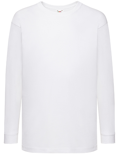 F240K Kids´ Valueweight Long Sleeve T 104 / White
