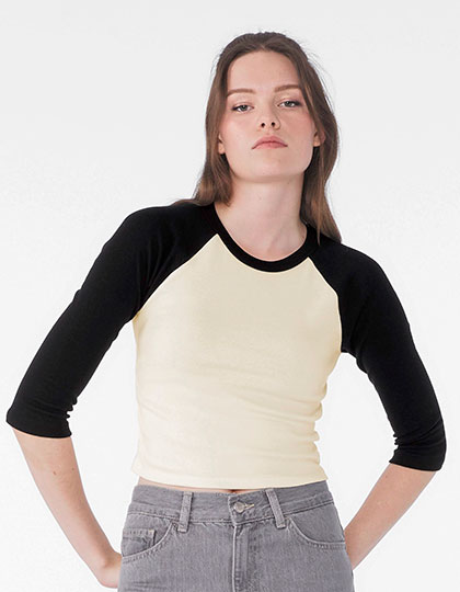 BL1200 Women´s Micro Rib 3/4 Raglan Baby Tee